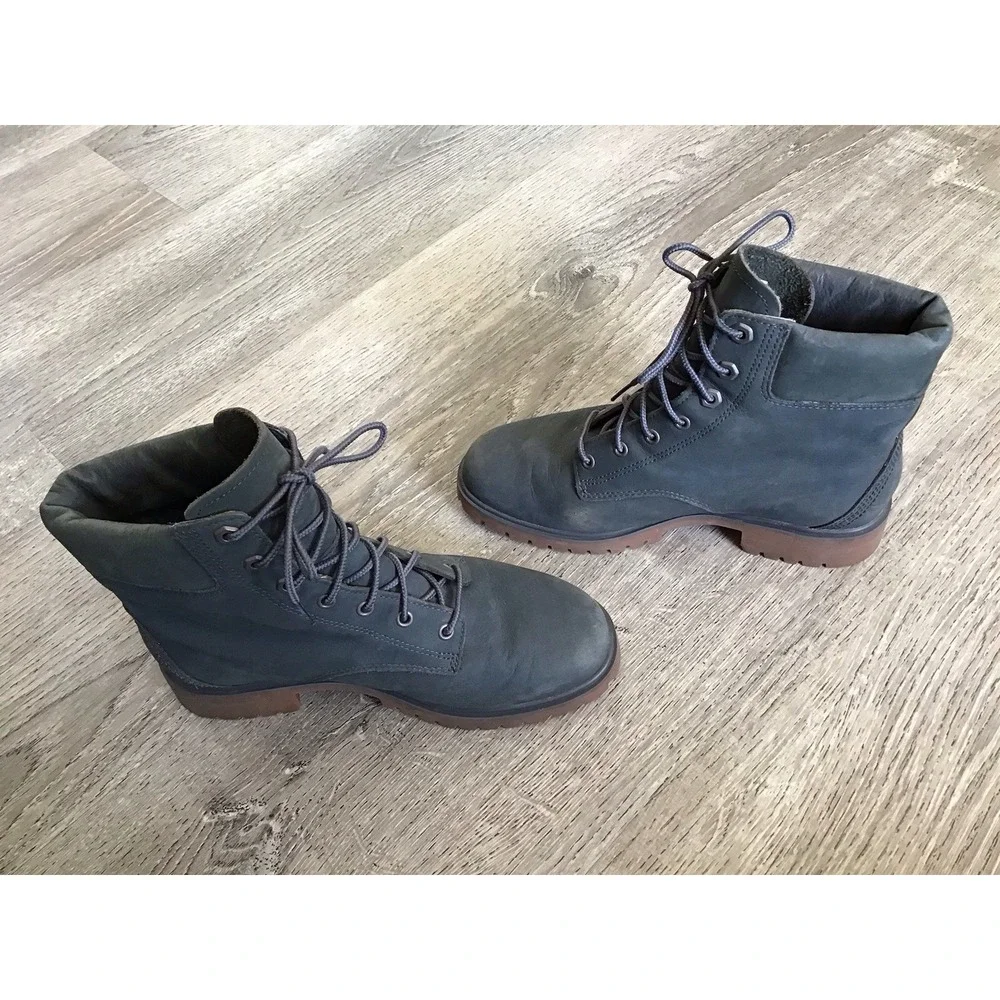 Timberland Womens Size 7 Ankle Boots Nellie Double Waterproof Gray Booties A5819